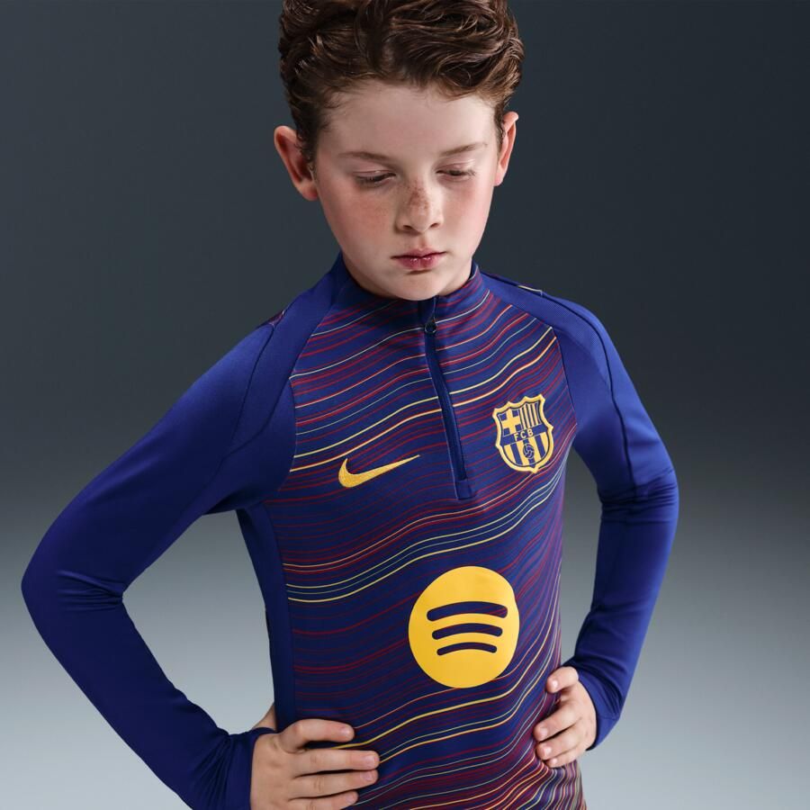 Nike FC Barcelona Strike Thuis Dri-FIT voetbalwarming-uptop voor kids Blauw - Foto 4