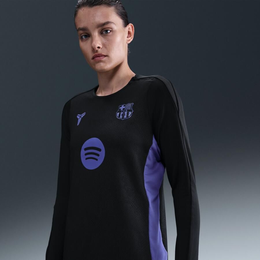 Nike FC Barcelona Strike Uit Kobe Dri-FIT warming-uptop met ronde hals voor dames Zwart - Foto 4