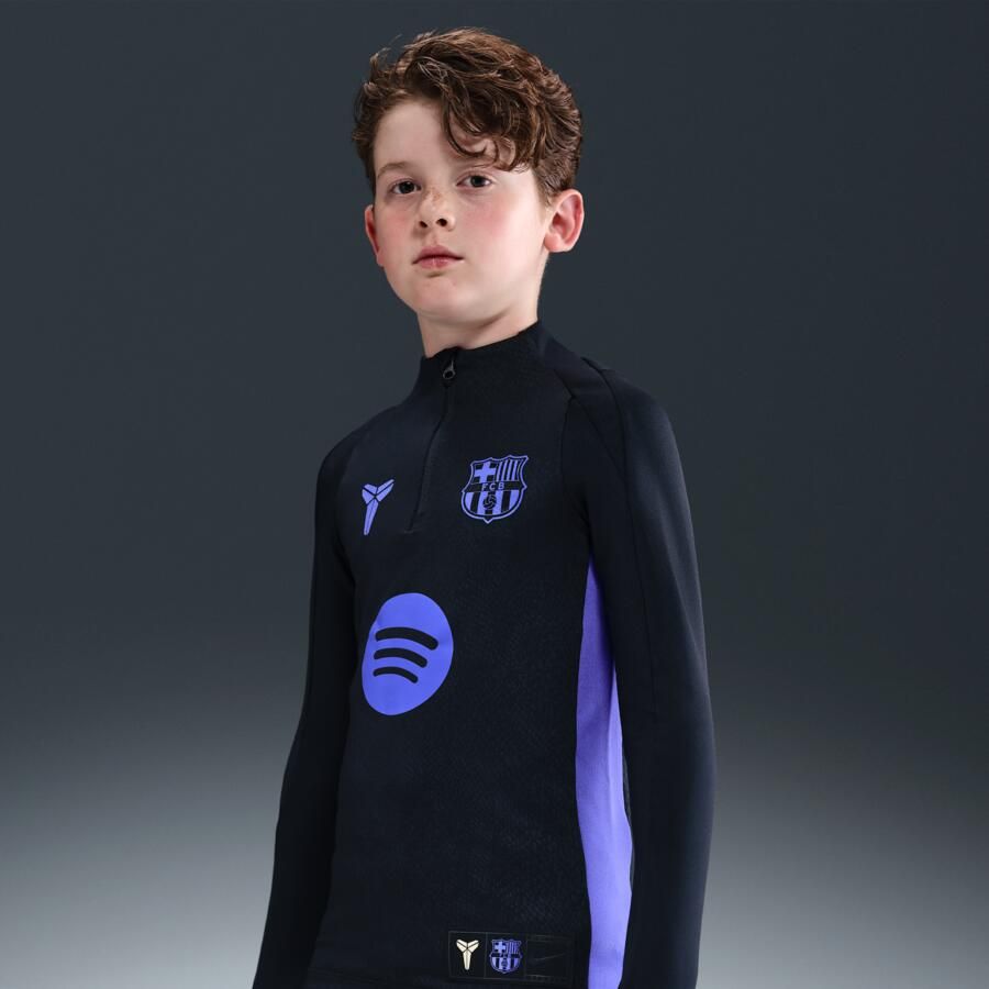 Nike FC Barcelona Strike Uit Kobe Dri-FIT warming-uptrainingstop voor kids Zwart - Foto 4