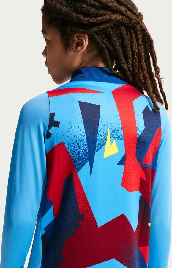 Nike FC Barcelona Strike Vierde Dri-FIT knit warming-uptop voor kids Blauw - Foto 3