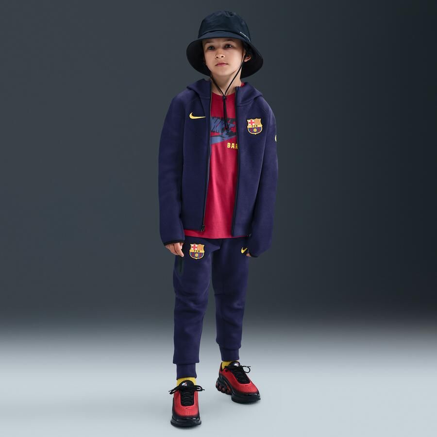 Nike FC Barcelona Tech voetbalhoodie van fleece met rits over de hele lengte voor Paars - Foto 3