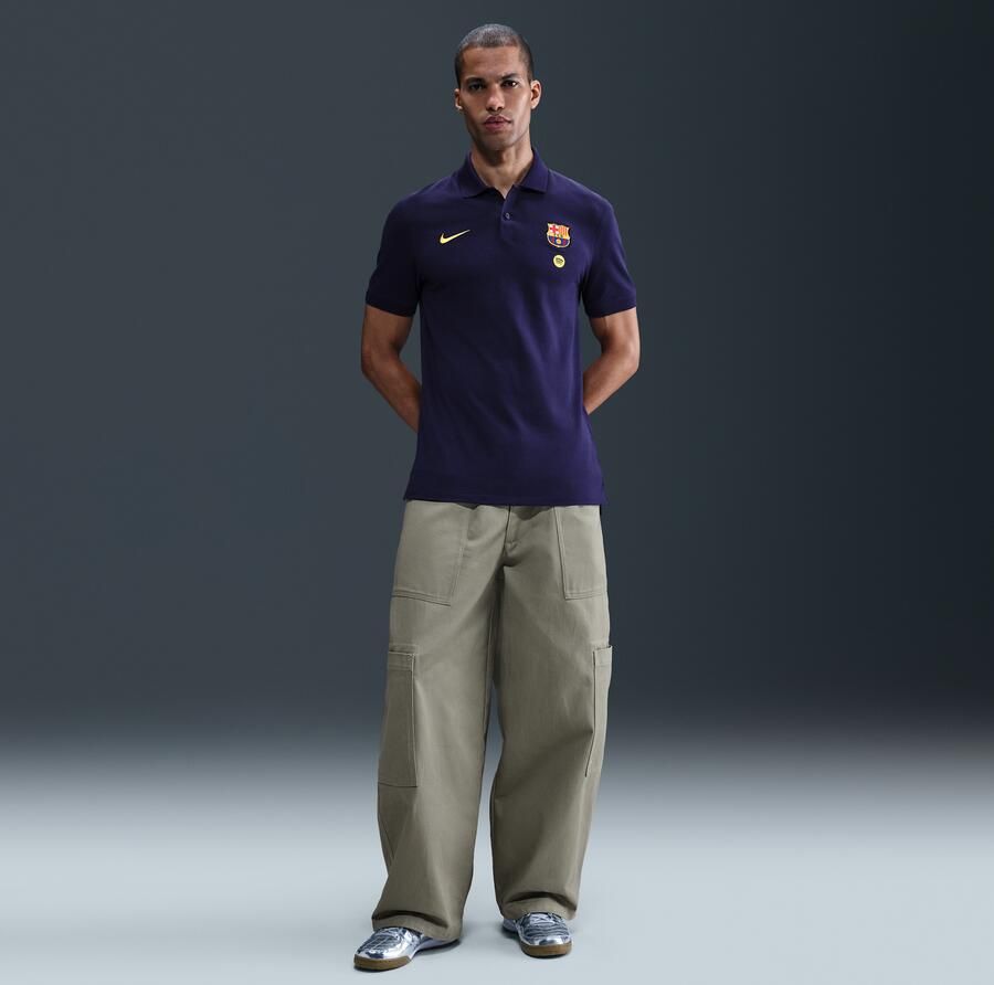 Nike FC Barcelona The Polo Dri-FIT voetbalpolo voor heren Paars - Foto 3