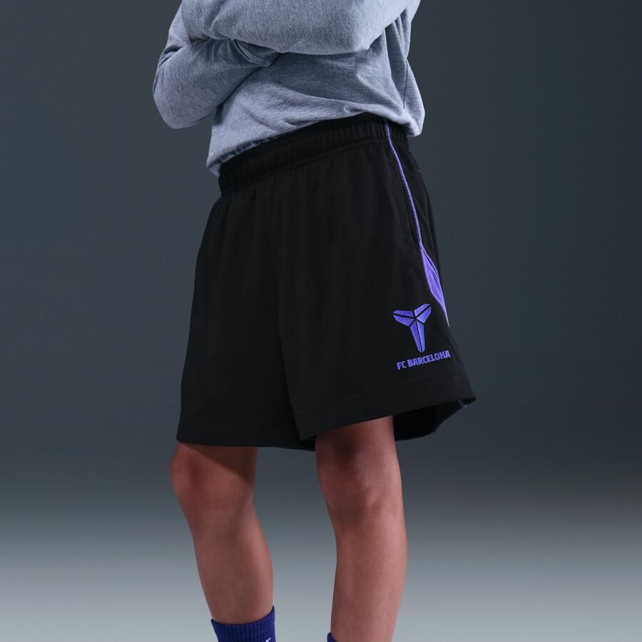 Nike FC Barcelona Uit Kobe Dri-FIT voetbalshorts voor kids Zwart