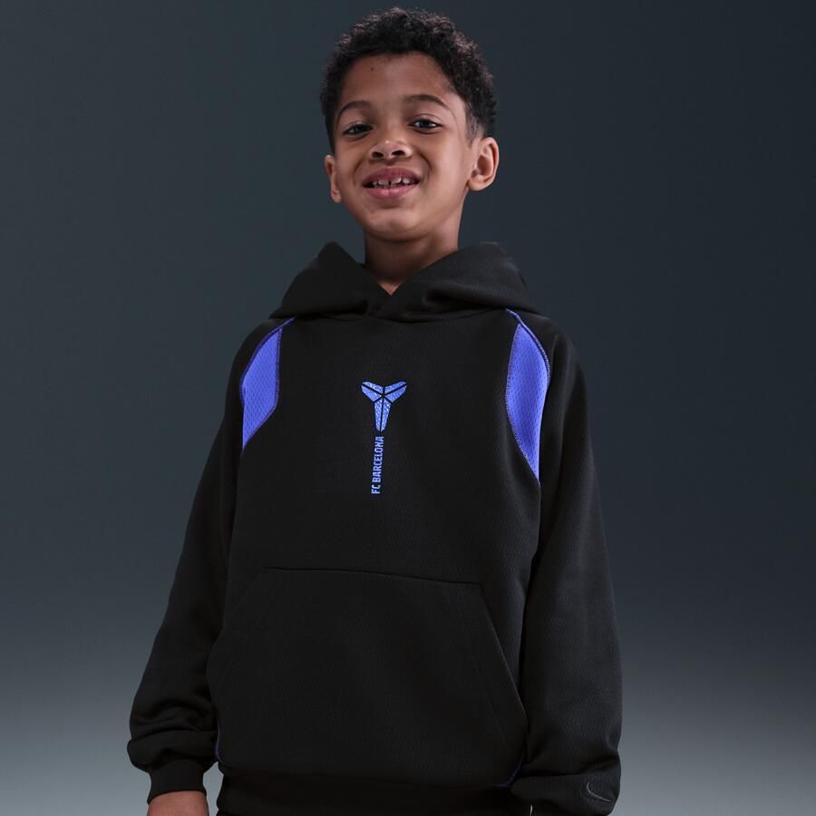 Nike FC Barcelona Uit Kobe Therma-FIT voetbalhoodie voor kids Zwart - Foto 4