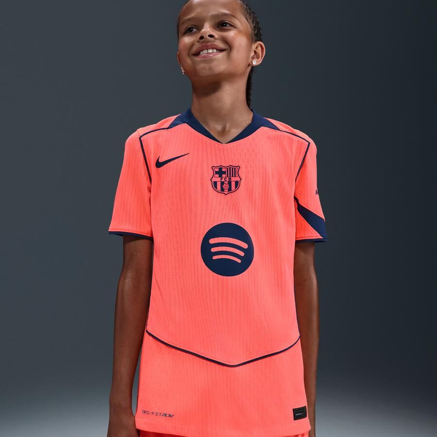 Nike FC Barcelona 2025 26 Match Derde Total 90 authentiek voetbalshirt met Dri-FIT ADV voor kids Oranje - Foto 4