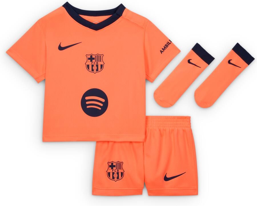 Nike FC Barcelona 2025 26 Stadium Derde Total 90 driedelig replicavoetbaltenue voor baby's peuters Oranje - Foto 2