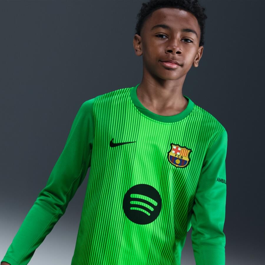 Nike FC Barcelona 2025 26 Stadium Goalkeeper Dri-FIT replicavoetbalshirt voor kids Groen - Foto 4
