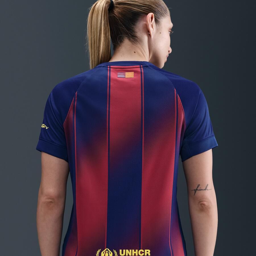 Nike FC Barcelona 2025 26 Stadium Thuis Dri-FIT replicavoetbalshirt voor dames Blauw