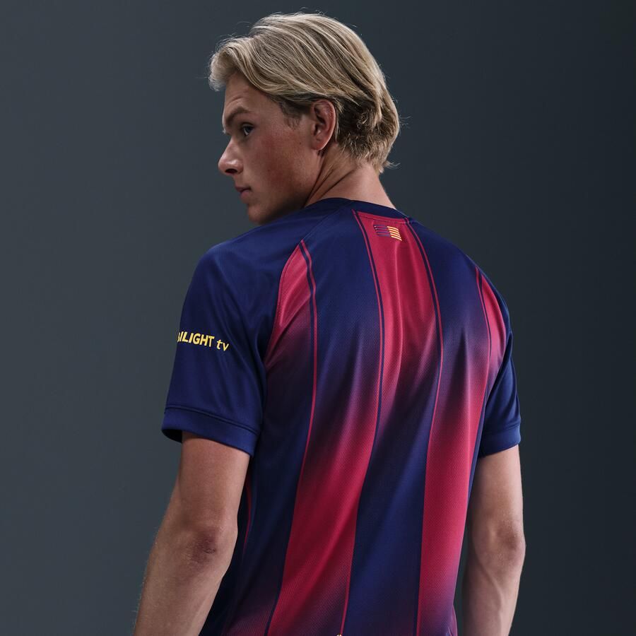 Nike FC Barcelona 2025 26 Stadium Thuis Dri-FIT replicavoetbalshirt voor heren Blauw