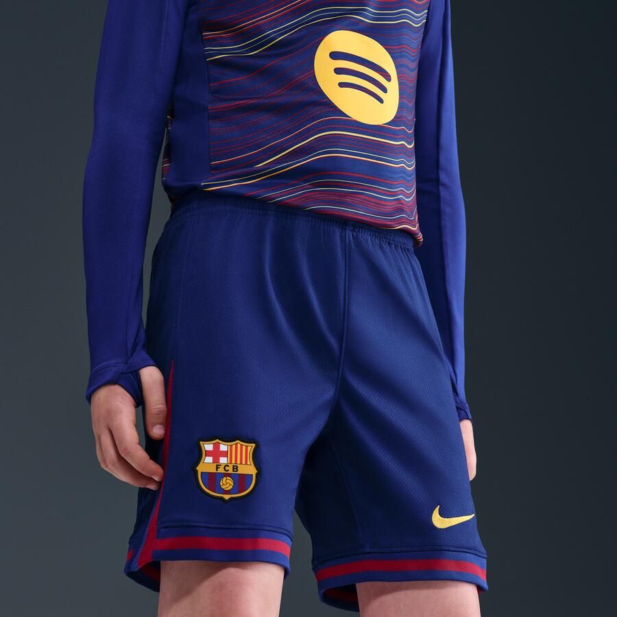 Nike FC Barcelona 2025 26 Stadium Thuis Dri-FIT replicavoetbalshorts voor kids Blauw