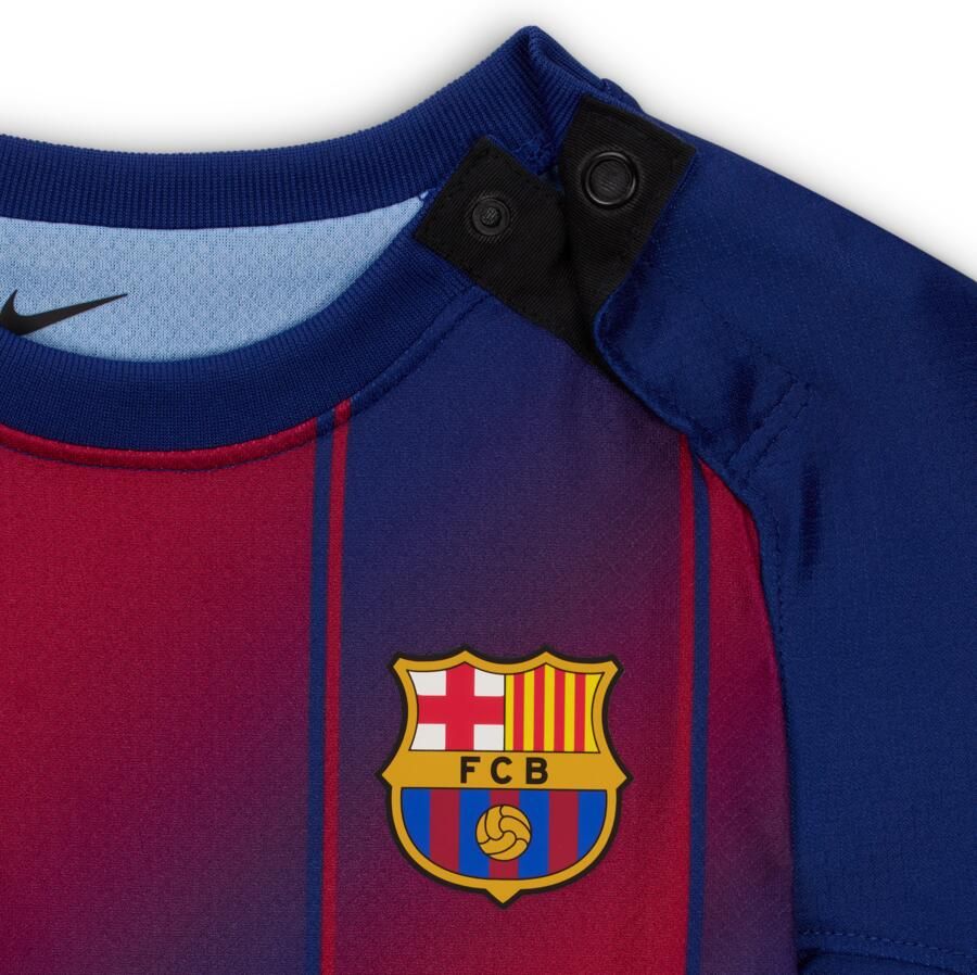 Nike FC Barcelona 2025 26 Stadium Thuis driedelig replicavoetbaltenue voor baby's peuters Blauw