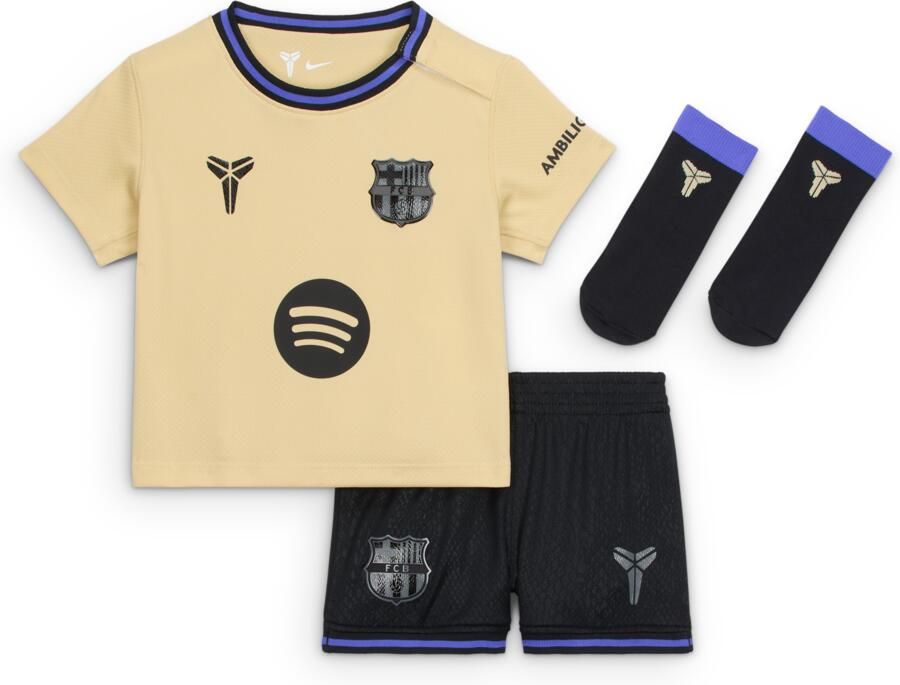 Nike FC Barcelona 2025 26 Stadium Uit Kobe driedelig replicavoetbaltenue voor baby's peuters Bruin - Foto 2