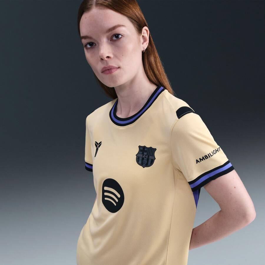 Nike FC Barcelona 2025 26 Stadium Uit Kobe replicavoetbalshirt met Dri-FIT voor dames Bruin - Foto 4