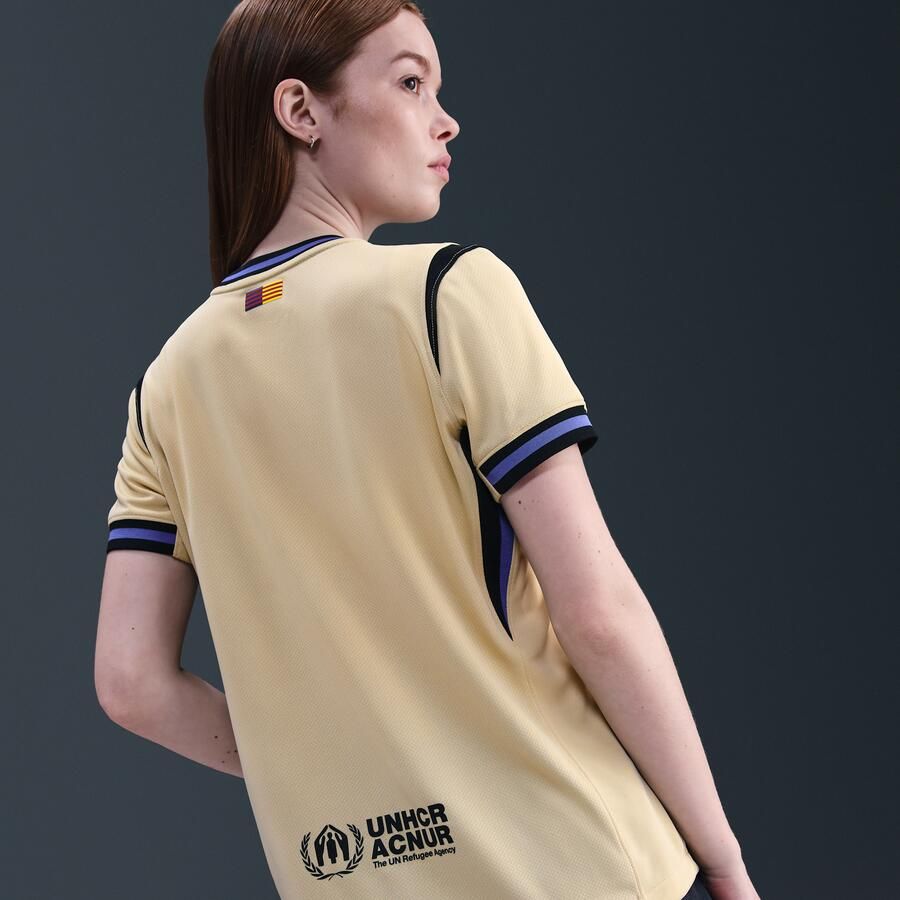 Nike FC Barcelona 2025 26 Stadium Uit Kobe replicavoetbalshirt met Dri-FIT voor dames Bruin