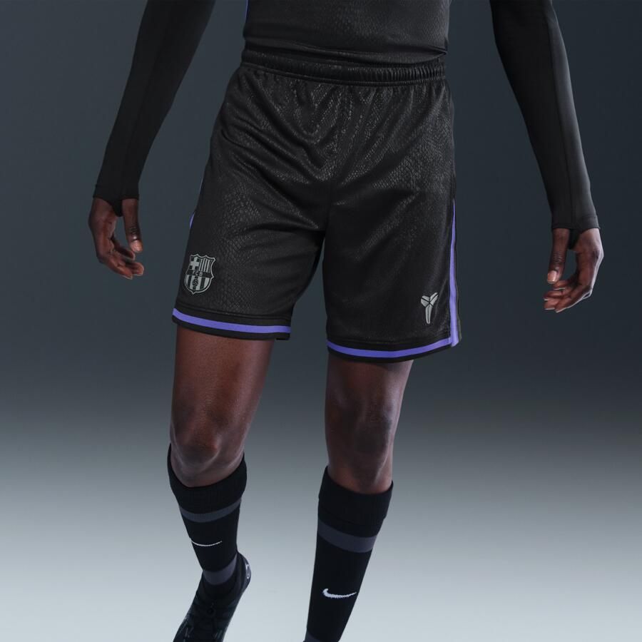 Nike FC Barcelona 2025 26 Stadium Uit Kobe replicavoetbalshorts met Dri-FIT voor heren Zwart