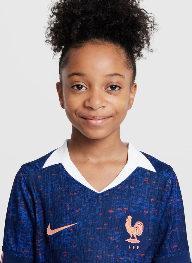 Nike FFF 2025 Match Thuis (vrouwenelftal) Dri-FIT ADV authentiek voetbalshirt voor kids Blauw - Foto 3