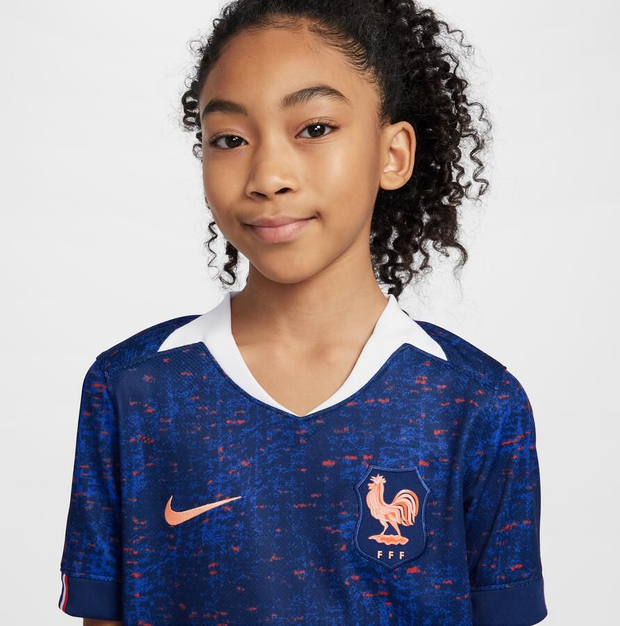 Nike FFF 2025 Stadium Thuis (vrouwenelftal) Dri-FIT replicavoetbalshirt voor kids Blauw - Foto 2