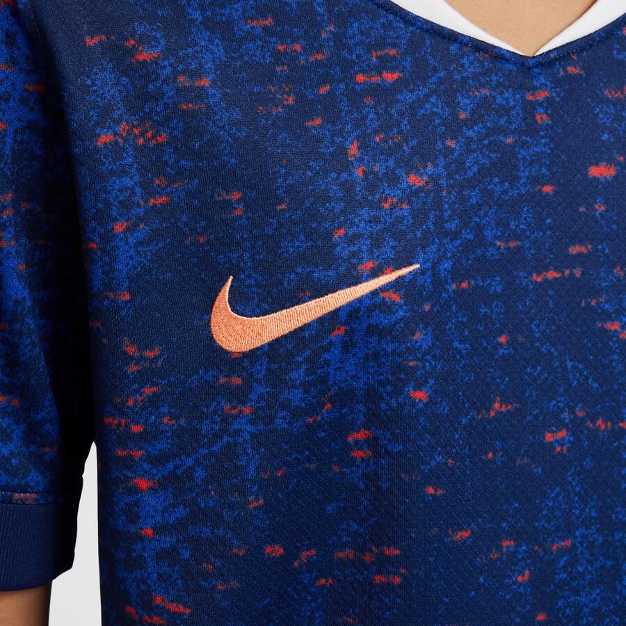 Nike FFF 2025 Stadium Thuis (vrouwenelftal) Dri-FIT replicavoetbalshirt voor kids Blauw