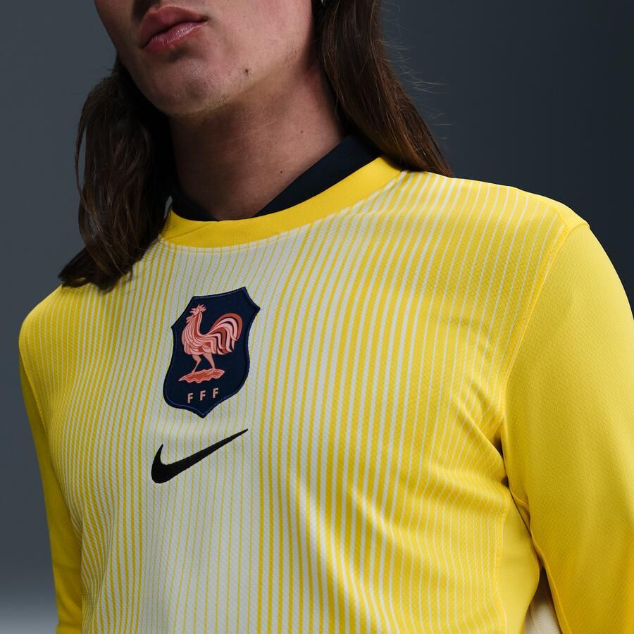 Nike FFF 2025 26 Stadium Goalkeeper Dri-FIT replicavoetbalshirt met lange mouwen voor heren Geel - Foto 2