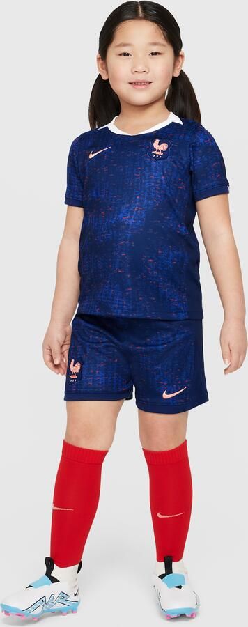 Nike FFF 2025 26 Stadium Thuis driedelig replicavoetbaltenue voor kleuters Blauw - Foto 4