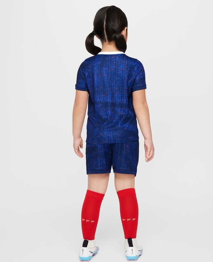 Nike FFF 2025 26 Stadium Thuis driedelig replicavoetbaltenue voor kleuters Blauw - Foto 3