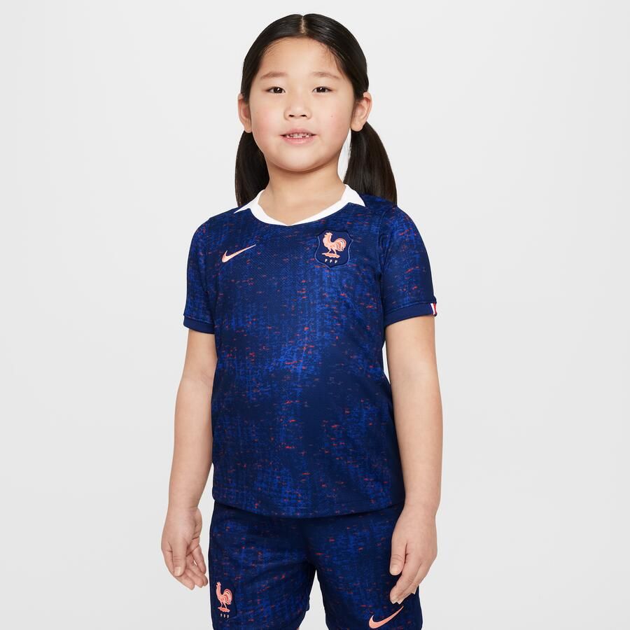 Nike FFF 2025 26 Stadium Thuis driedelig replicavoetbaltenue voor kleuters Blauw