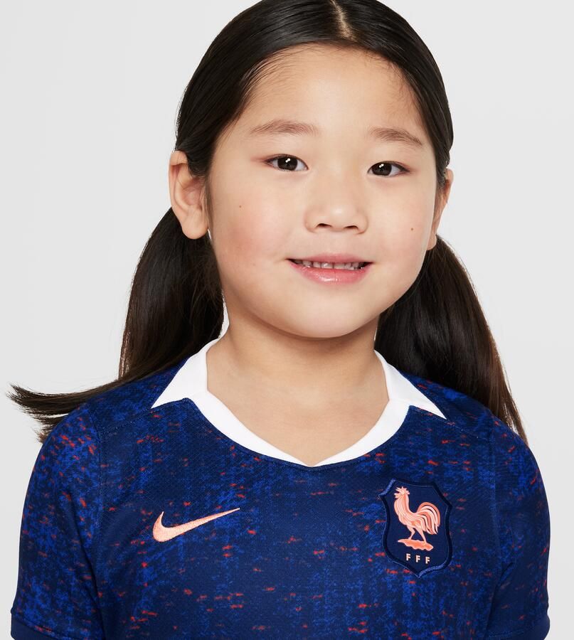 Nike FFF 2025 26 Stadium Thuis driedelig replicavoetbaltenue voor kleuters Blauw - Foto 2