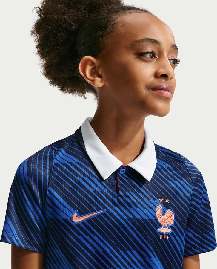 Nike FFF 2026 Stadium Thuis replica voetbalshirt met Dri-FIT voor kids Blauw - Foto 2