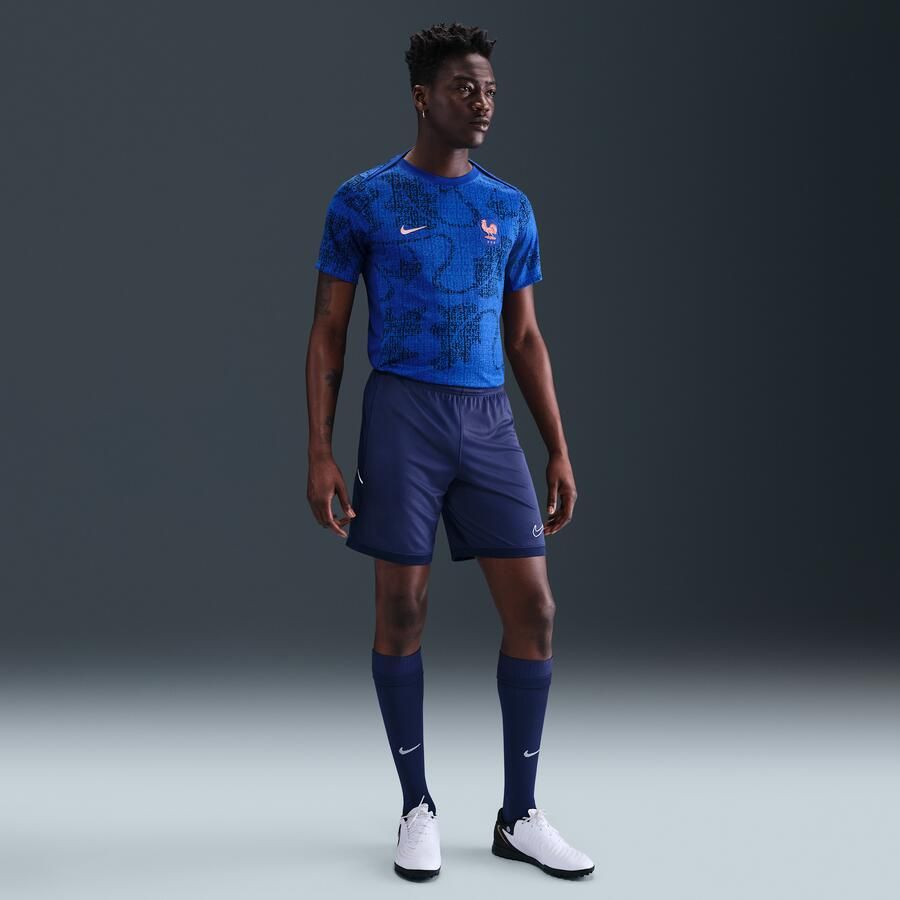 Nike FFF Academy Pro Dri-FIT warming-up voetbalshirt met korte mouwen voor heren Blauw - Foto 3