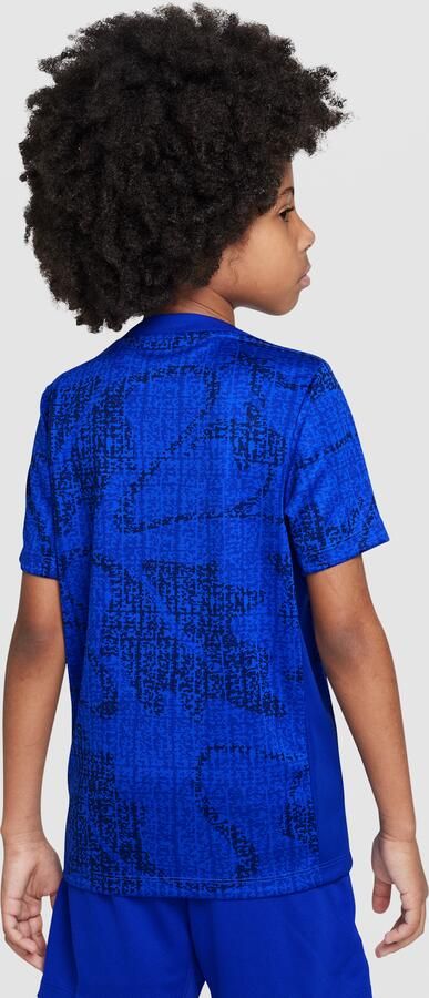 Nike FFF Academy Pro Dri-FIT warming-uptop met korte mouwen voor kids Blauw - Foto 3