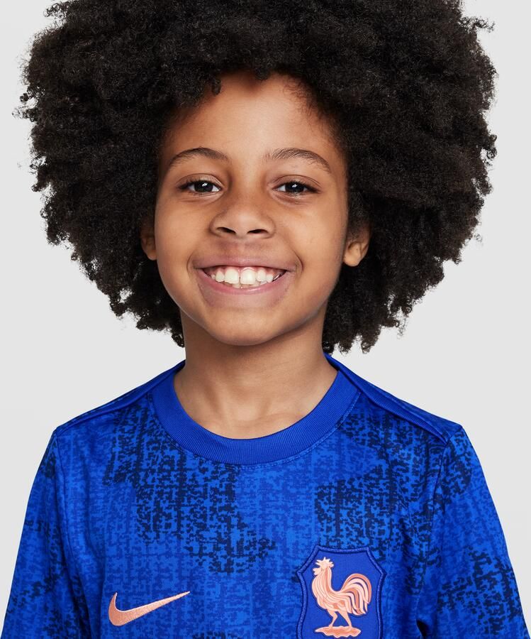 Nike FFF Academy Pro Dri-FIT warming-uptop met korte mouwen voor kids Blauw - Foto 2