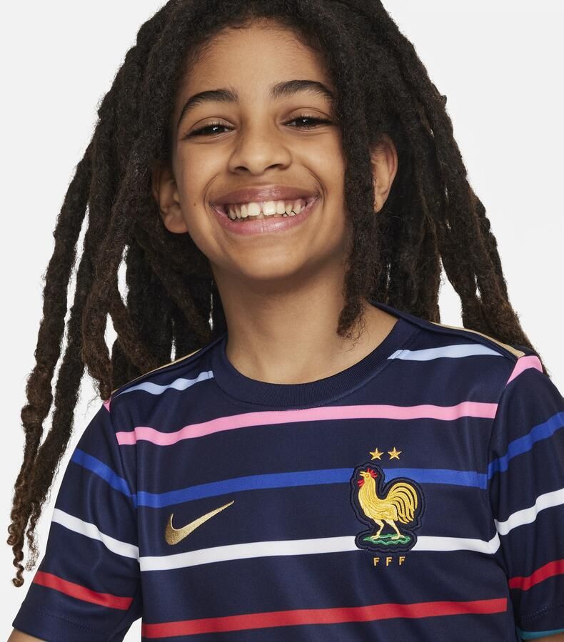 Nike FFF Academy Pro Thuis Dri-FIT warming-upvoetbaltop voor kids Blauw - Foto 2