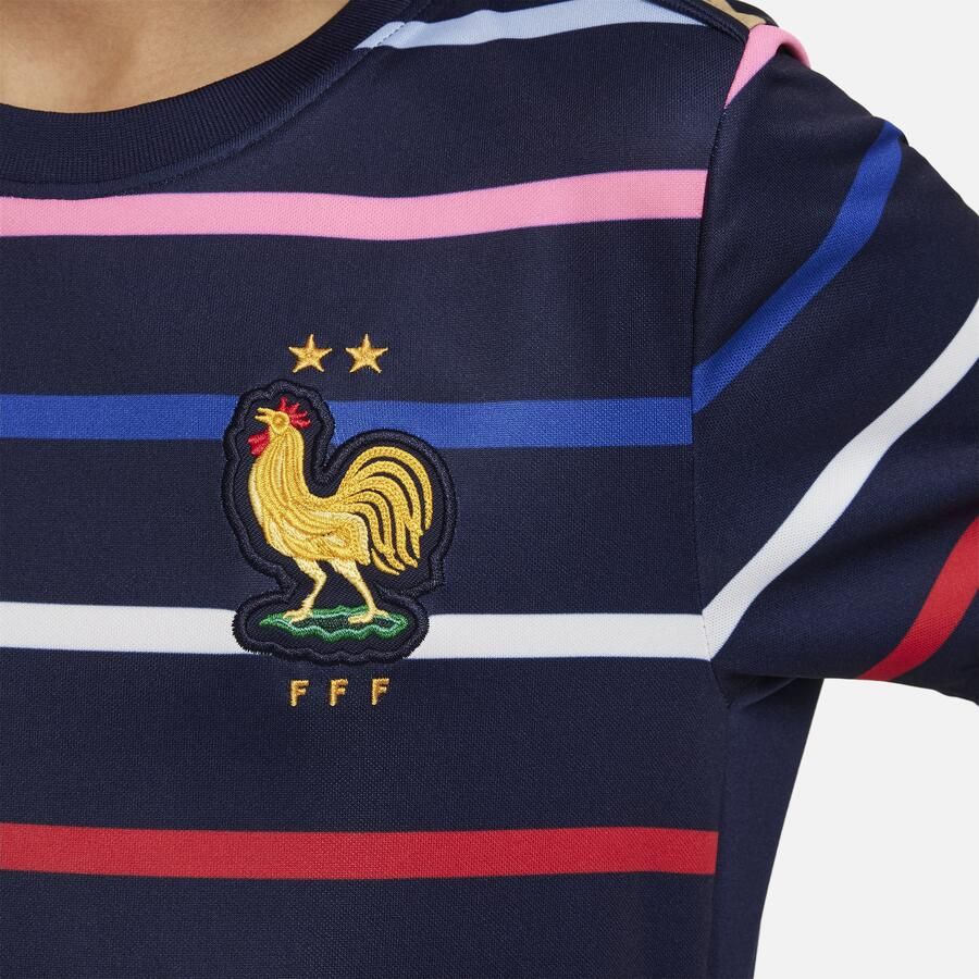 Nike FFF Academy Pro Thuis Dri-FIT warming-upvoetbaltop voor kids Blauw