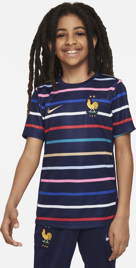 Nike FFF Academy Pro Thuis Dri-FIT warming-upvoetbaltop voor kids Blauw - Foto 3