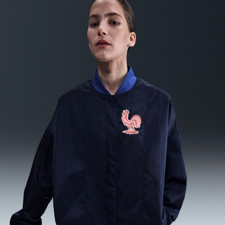 Nike FFF Air oversized geweven bomberjack voor dames Blauw - Foto 4