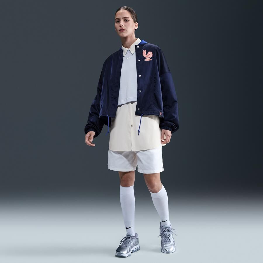 Nike FFF Air oversized geweven bomberjack voor dames Blauw - Foto 3