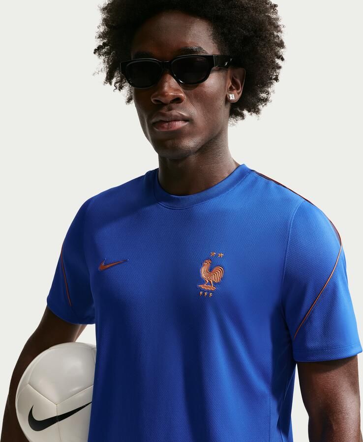 Nike FFF Strike Dri-FIT voetbaltop met korte mouwen voor heren Blauw - Foto 4