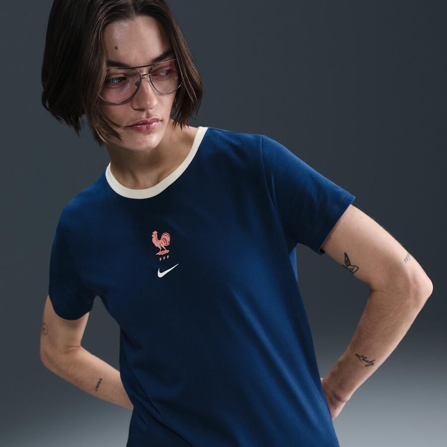 Nike FFF voetbalshirt voor dames Blauw - Foto 4