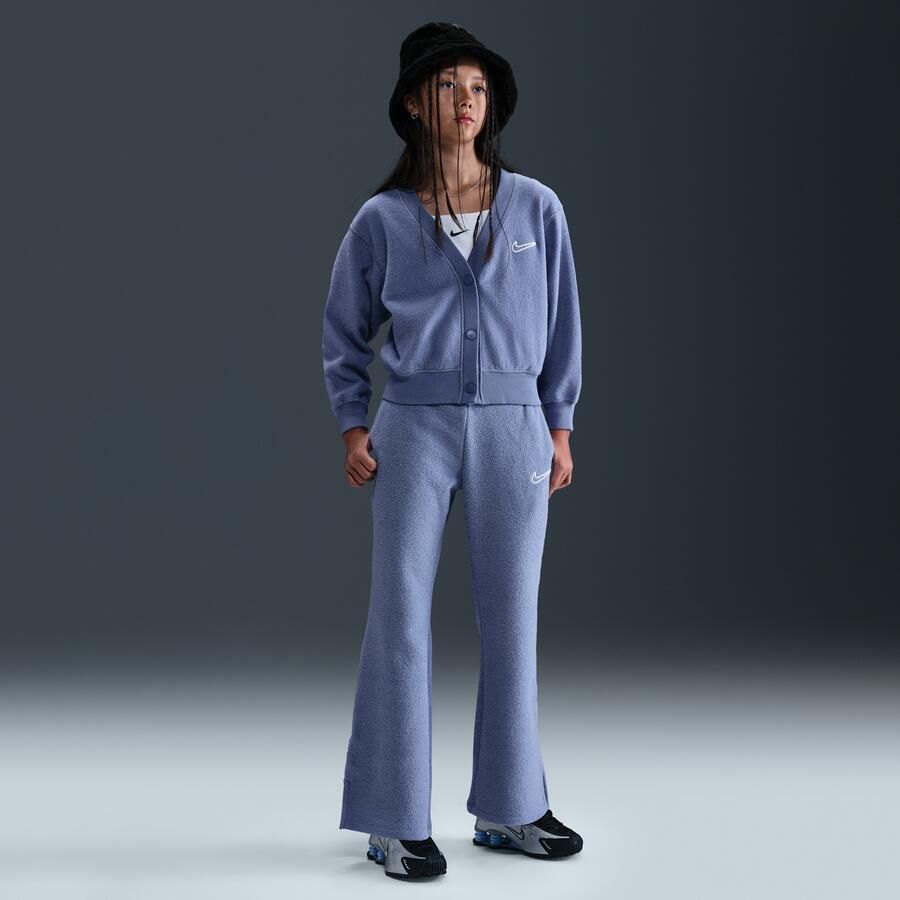 Nike fleecetop met lange mouwen voor meisjes Blauw - Foto 3