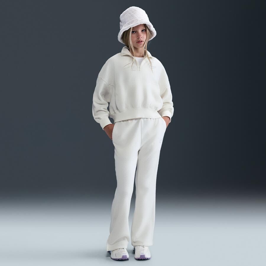 Nike fleecetop met lange mouwen voor meisjes Bruin - Foto 3