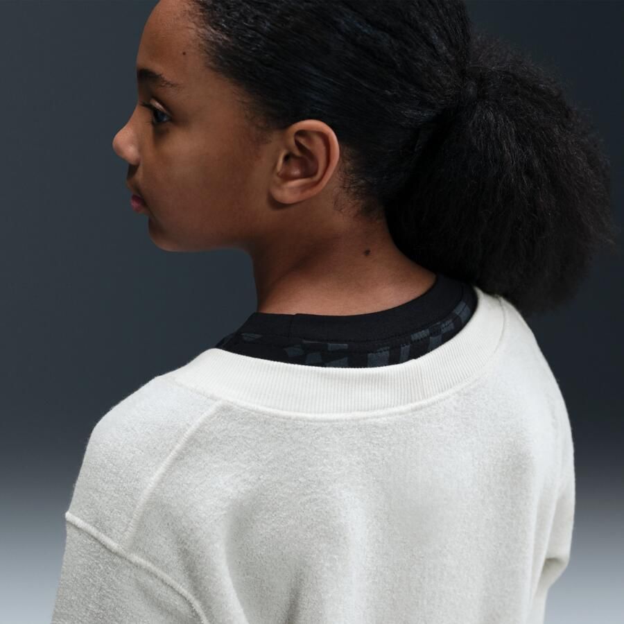 Nike fleecetop met lange mouwen voor meisjes Bruin