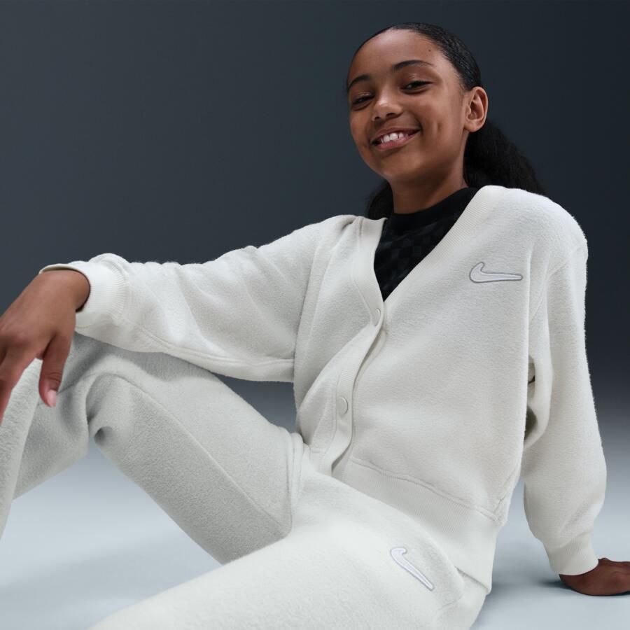 Nike fleecetop met lange mouwen voor meisjes Bruin - Foto 2