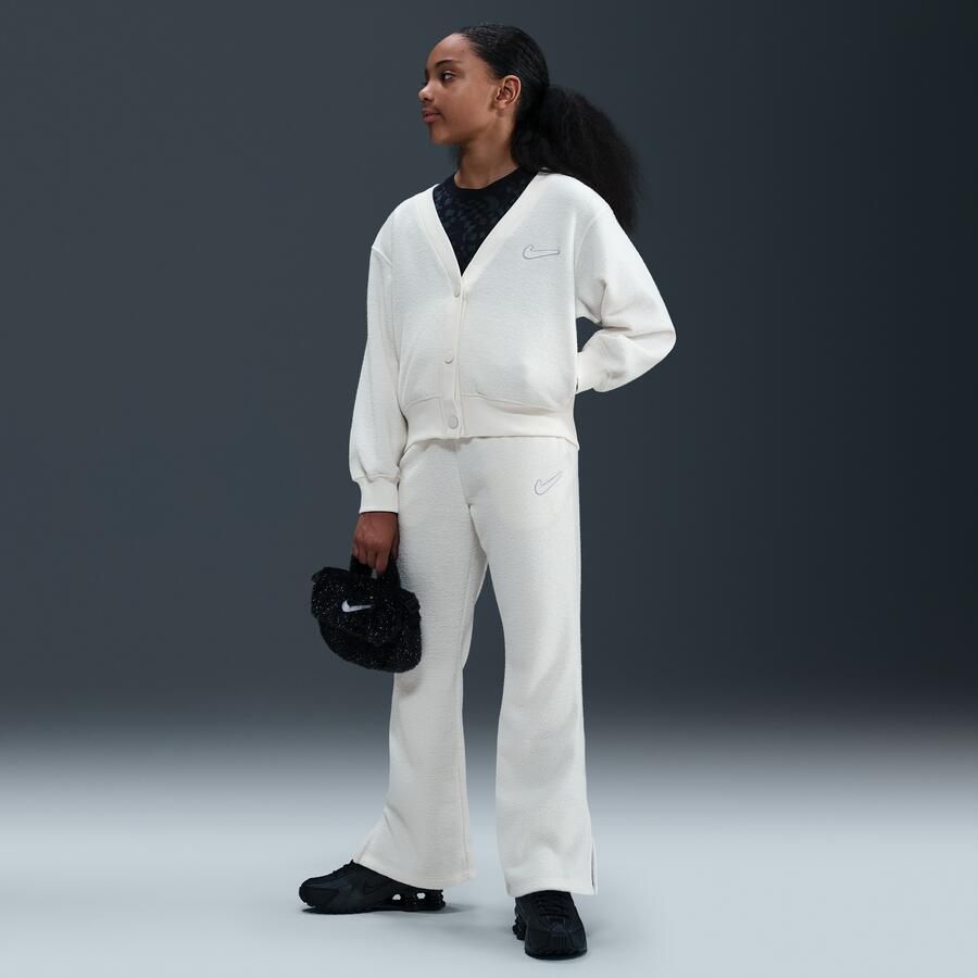 Nike fleecetop met lange mouwen voor meisjes Bruin - Foto 3