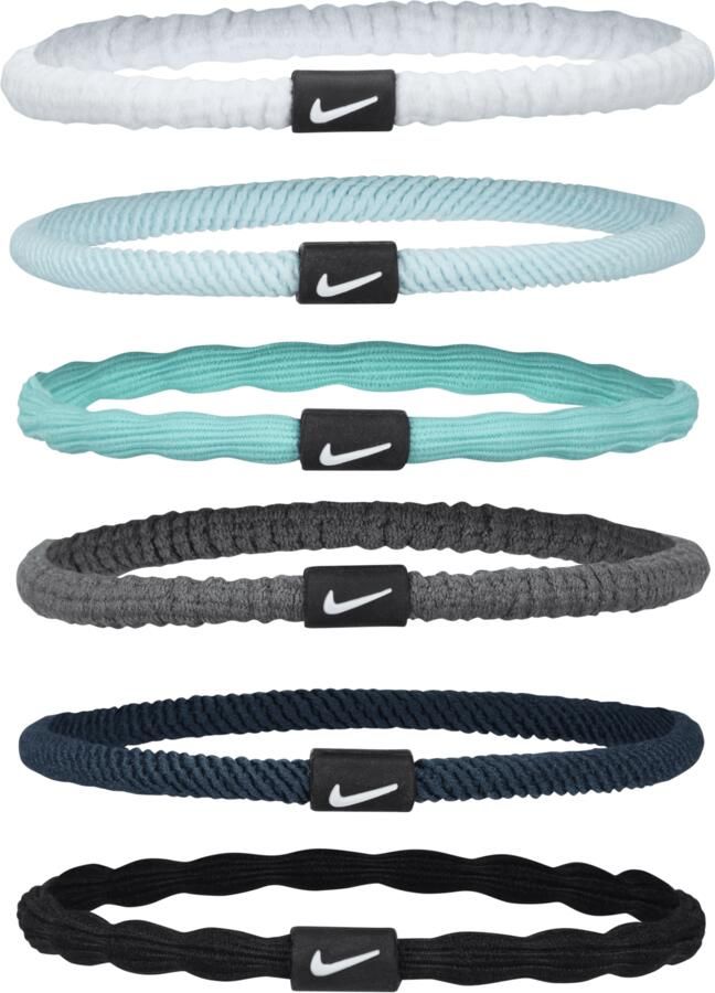 Nike Flex haarelastiekjes (6 stuks) Wit