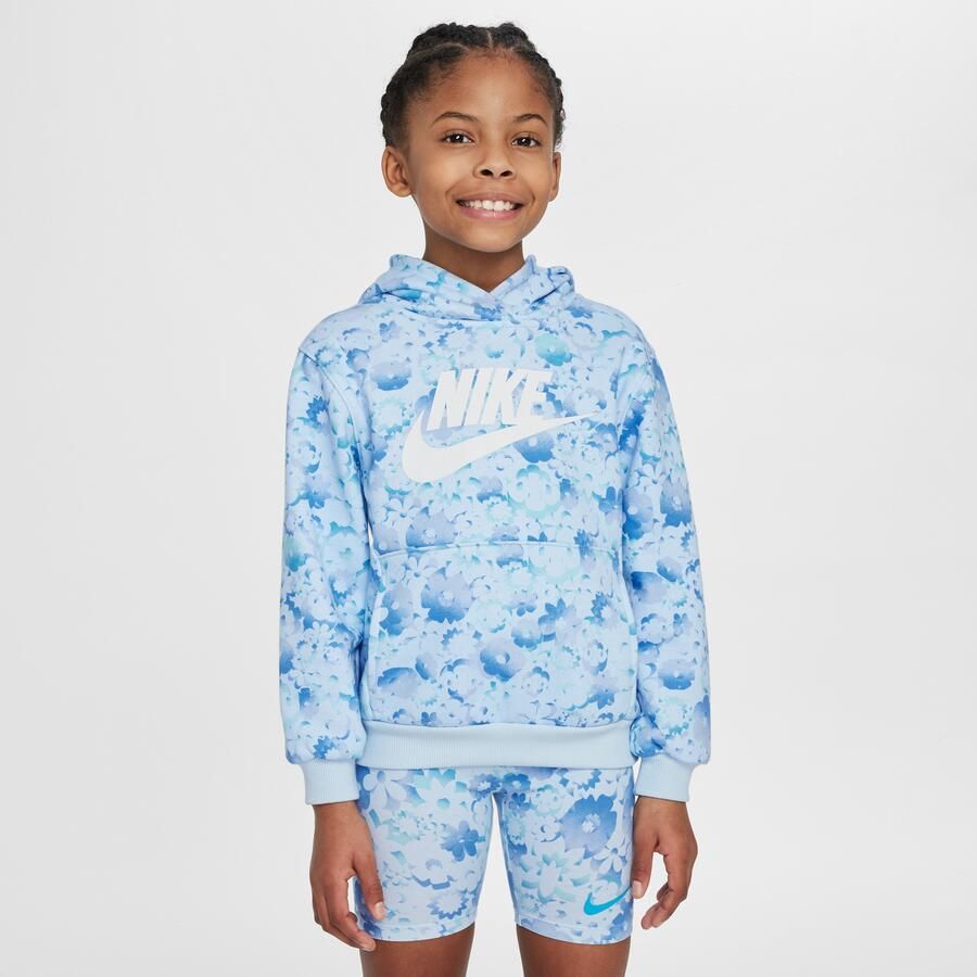 Nike Flow-Ral hoodie met print voor kleuters Blauw - Foto 4