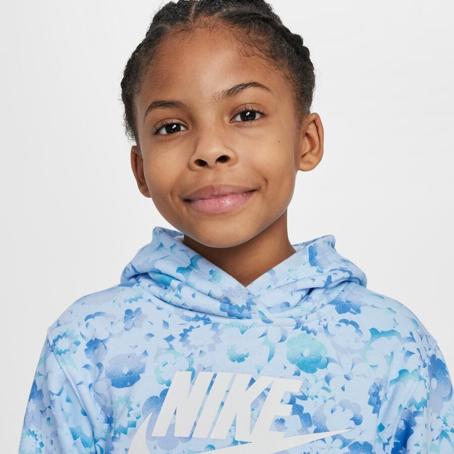 Nike Flow-Ral hoodie met print voor kleuters Blauw - Foto 3