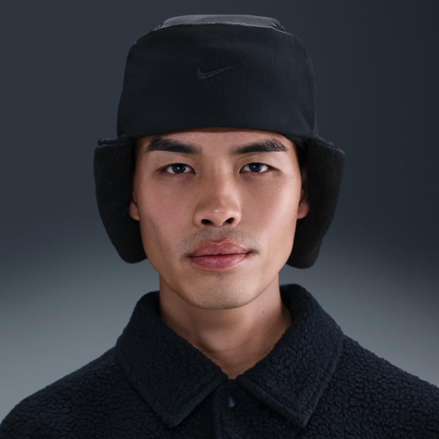 Nike Fly ongestructureerde gewatteerde Trapper pet Zwart - Foto 4
