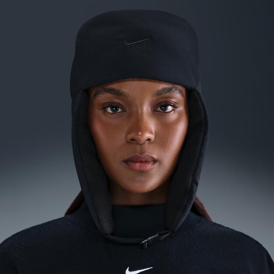 Nike Fly ongestructureerde gewatteerde Trapper pet Zwart - Foto 2