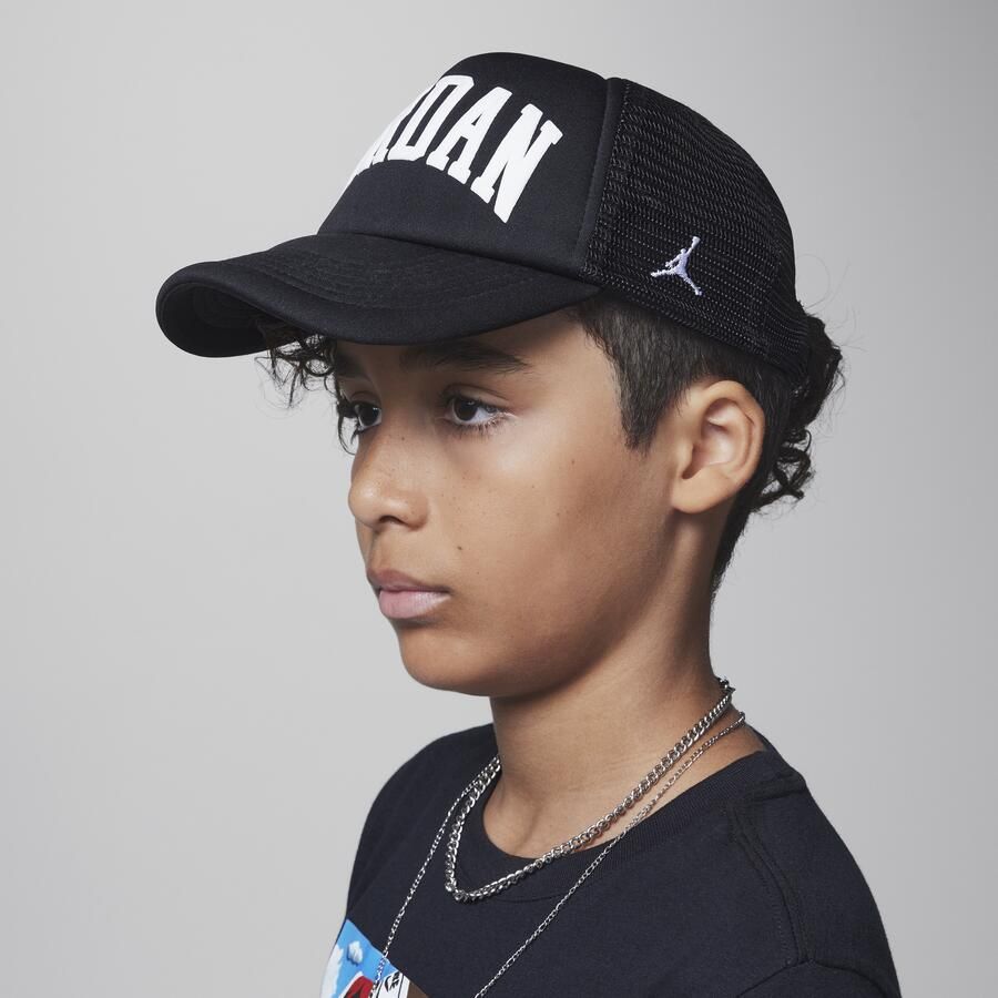Nike foam truckerpet voor kids Zwart