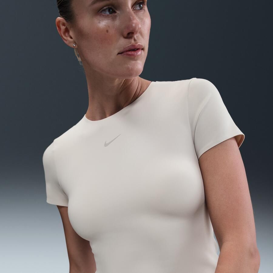 Nike Form damestop met korte mouwen Bruin - Foto 4